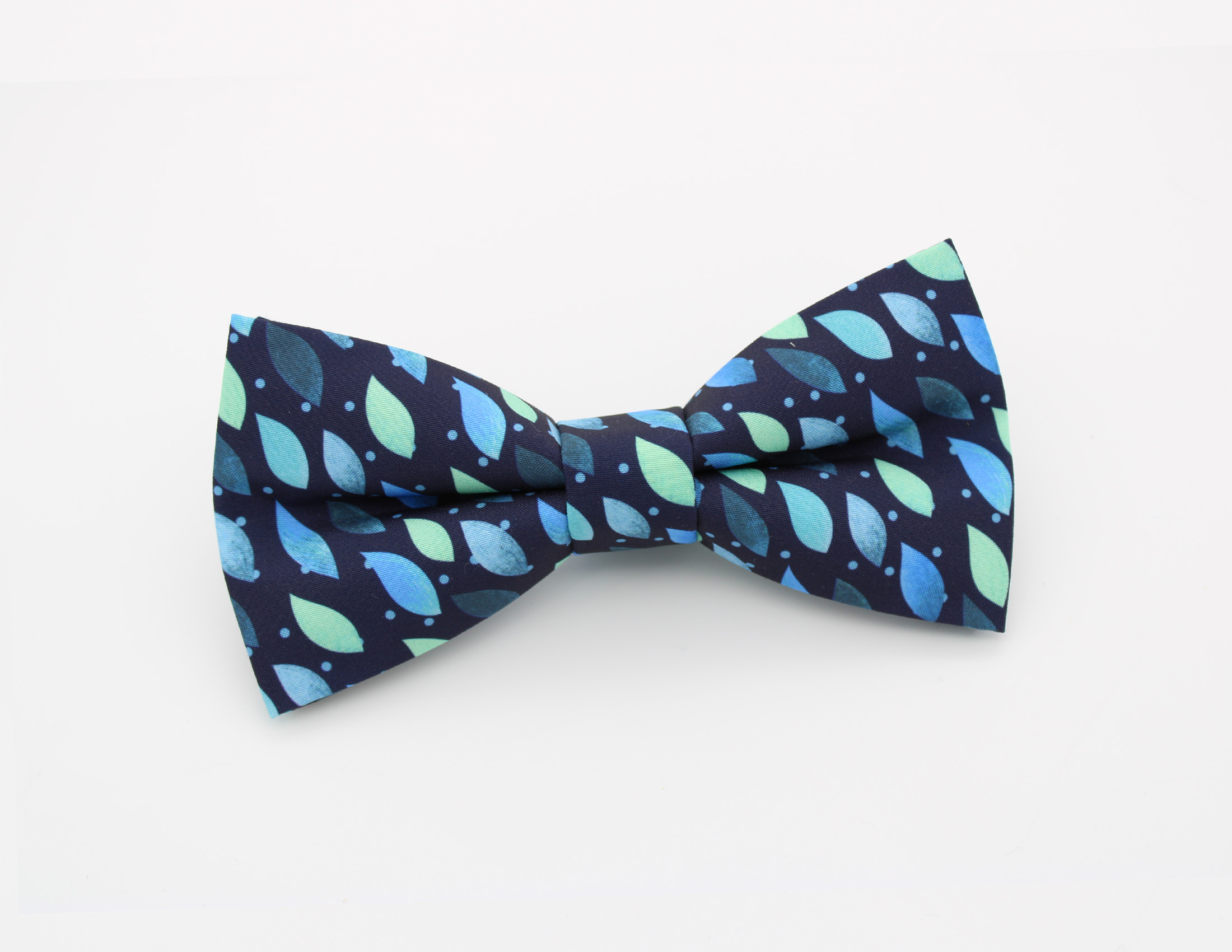 Blue Petal Bowtie & Faux Pocket Square - Image 2