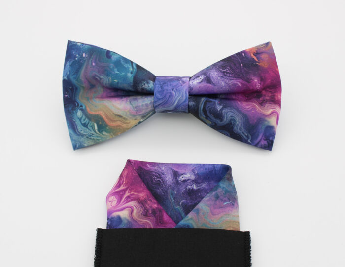 Fantasy Agate Bowtie & Faux Pocket Square - Image 5