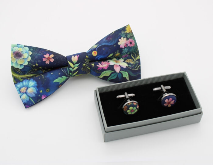 Midnight Fantasy Floral Bowtie Set - Image 4