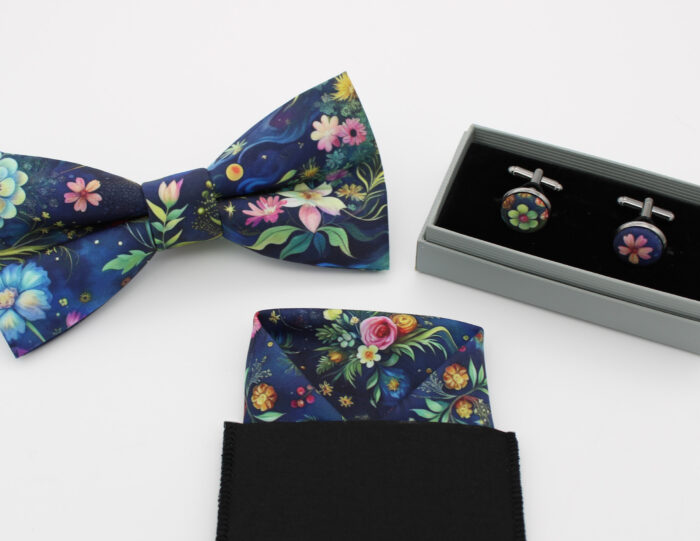 Midnight Fantasy Floral Bowtie Set - Image 6