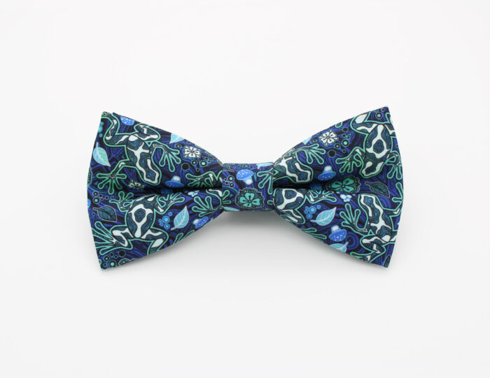 Psychedelic Frog Bowtie & Faux Pocket Square