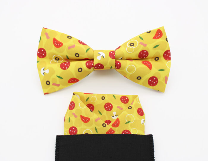 Pizza Bowtie & Faux Pocket Square - Image 5