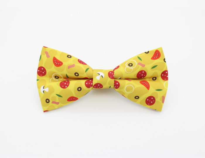 Pizza Bowtie & Faux Pocket Square