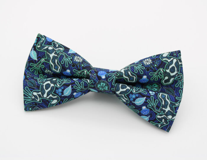 Psychedelic Frog Bowtie & Faux Pocket Square - Image 3