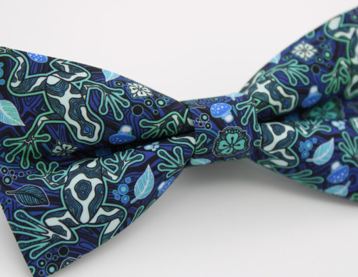 Psychedelic Frog Bowtie & Faux Pocket Square - Image 4