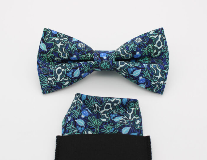 Psychedelic Frog Bowtie & Faux Pocket Square - Image 5