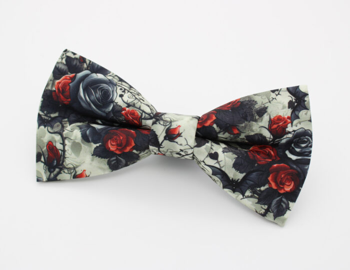 Gothic Rose Bowtie & Faux Pocket Square - Image 3