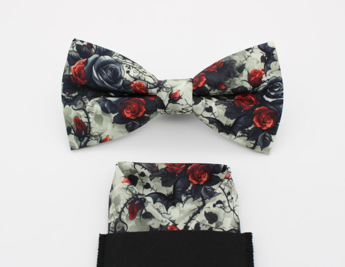 Gothic Rose Bowtie & Faux Pocket Square - Image 5