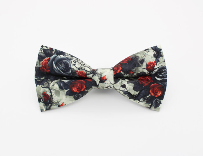 Gothic Rose Bowtie & Faux Pocket Square