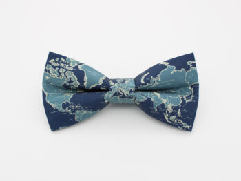 World Explorer Bowtie & Faux Pocket Square