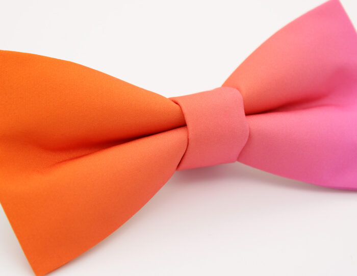 Orange and Pink Ombre Fade Bowtie Set - Image 11