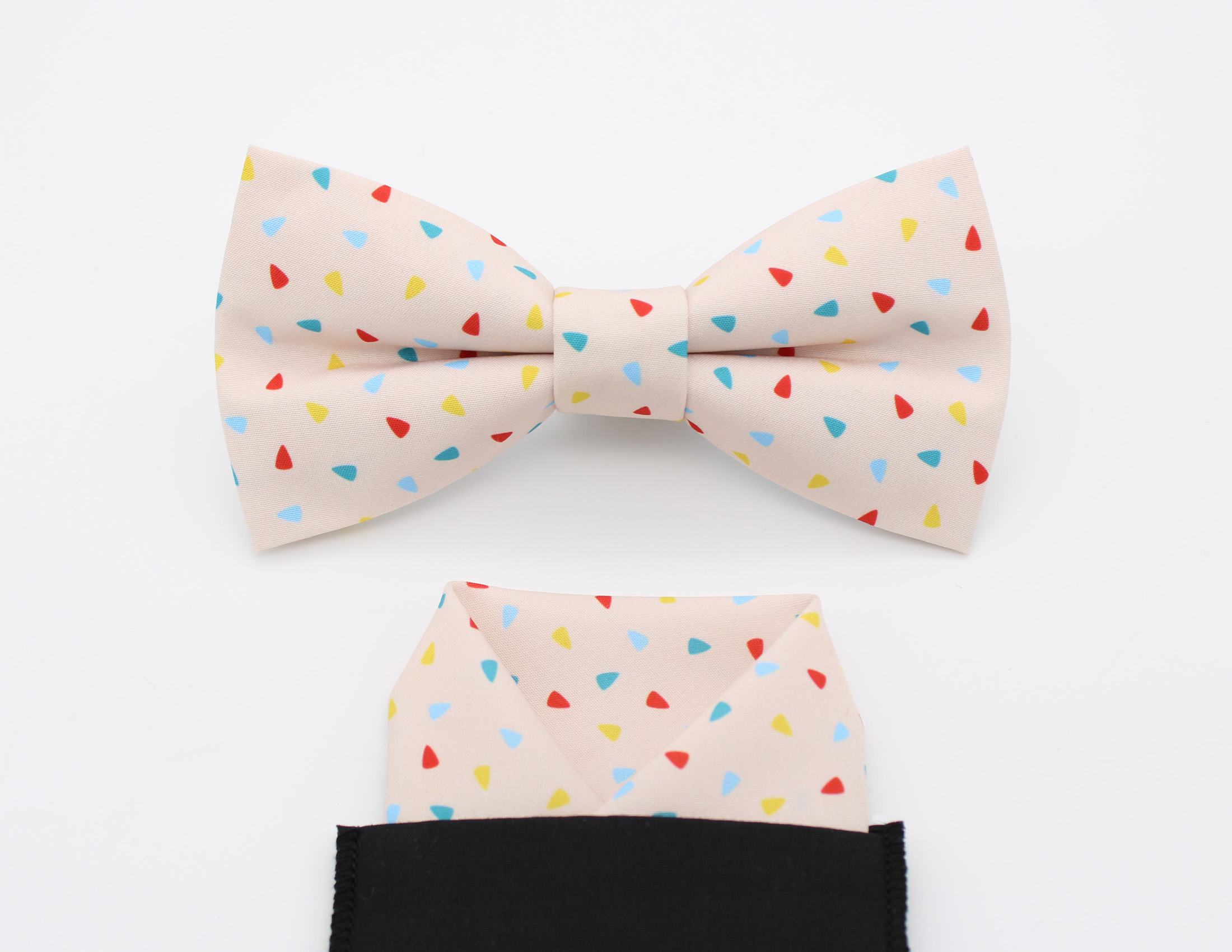 Tutti Frutti Patterned Bowtie & Faux Pocket Square - Image 3