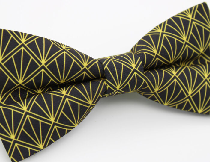 Gatsby Glam Bowtie & Faux Pocket Square - Image 4