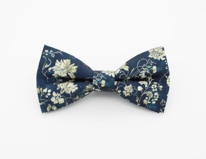 Midnight Blue Vintage Floral Bowtie Set