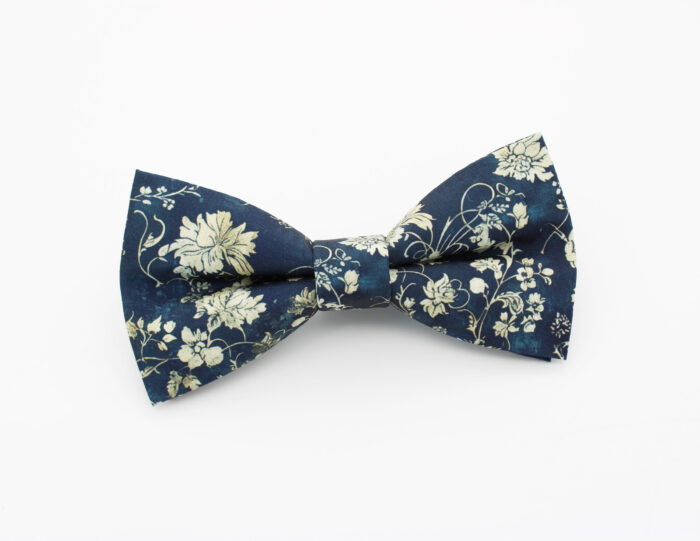 Midnight Blue Vintage Floral Bowtie Set - Image 2