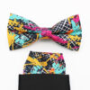 Vibrant Graffiti Grunge Bowtie & Faux Pocket Square - Image 3