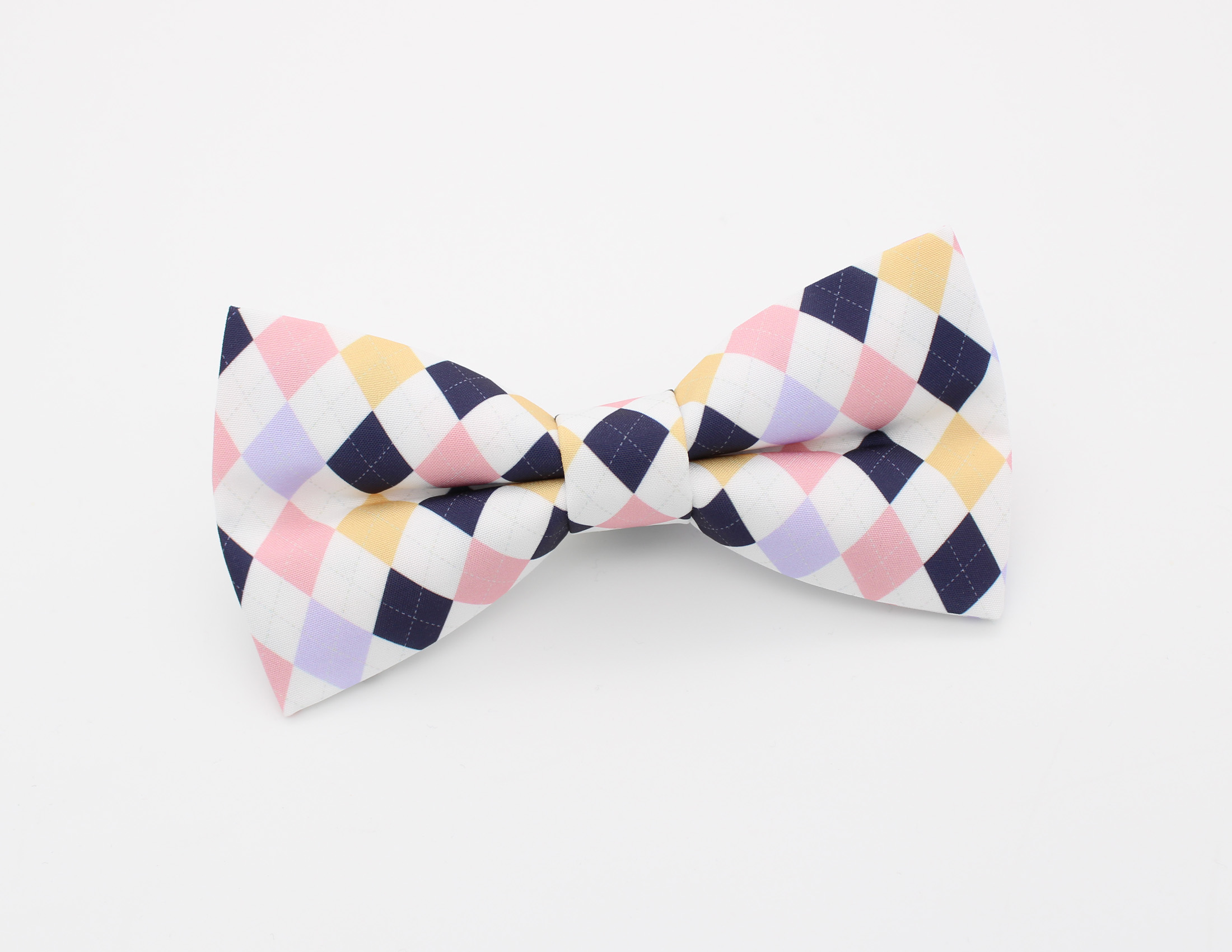 Pastel Harlequin Patterned Bowtie - Image 2