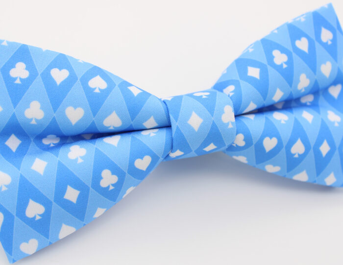 Blue Playing Card Suit Bowtie & Faux Pocket Square - Image 4