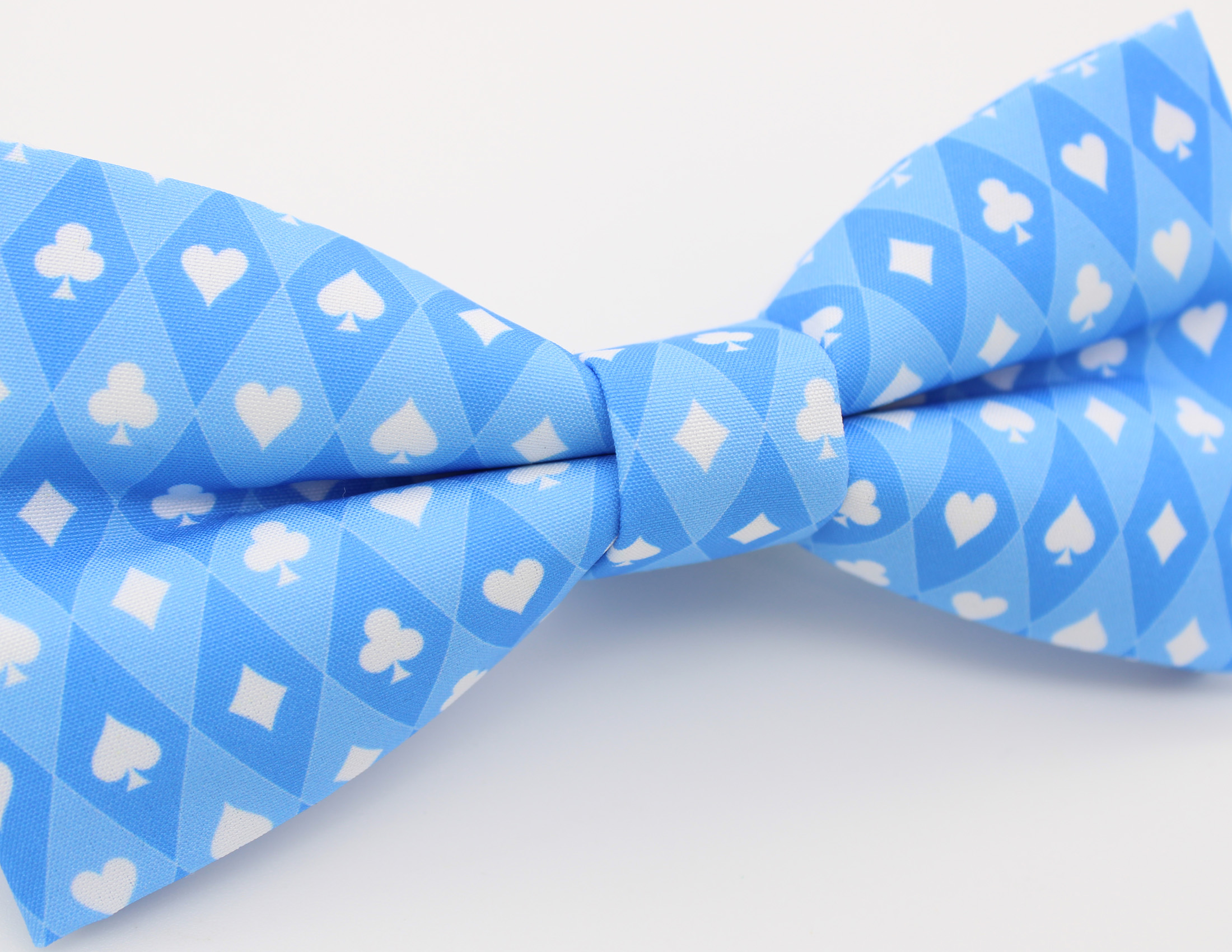 Blue Playing Card Suit Bowtie & Faux Pocket Square - Image 4