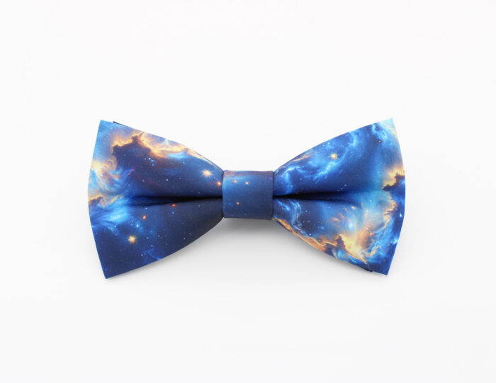 Blue Cosmic Galaxy Bowtie Set