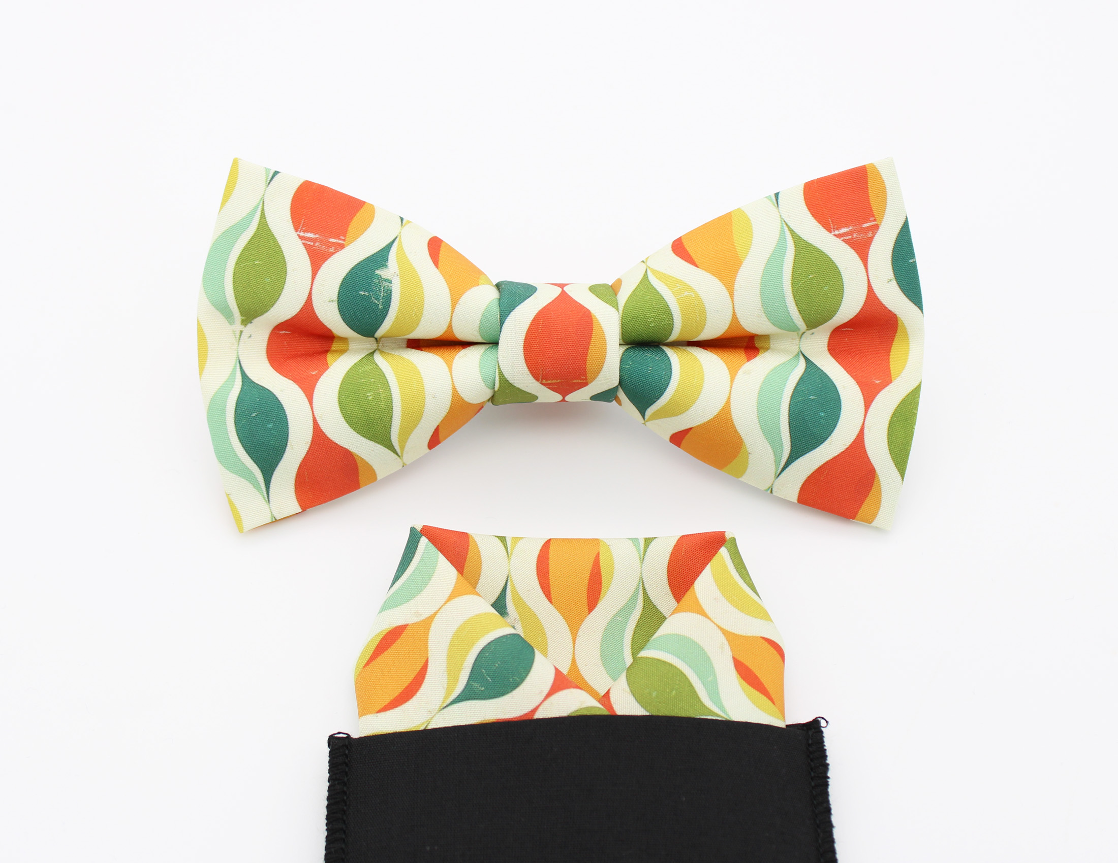 Retro Mod Bowtie & Faux Pocket Square - Image 5