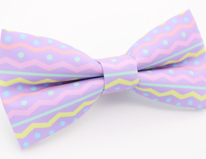 Pastel Zigzag Polka Dot Bowtie - Image 4