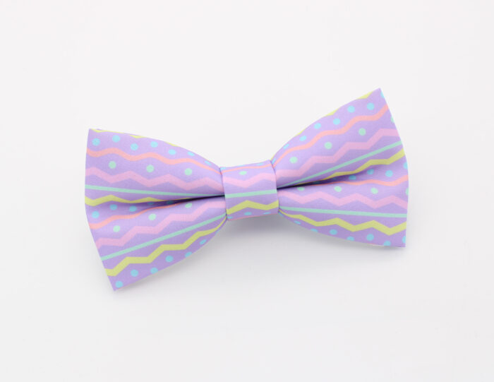 Pastel Zigzag Polka Dot Bowtie - Image 2