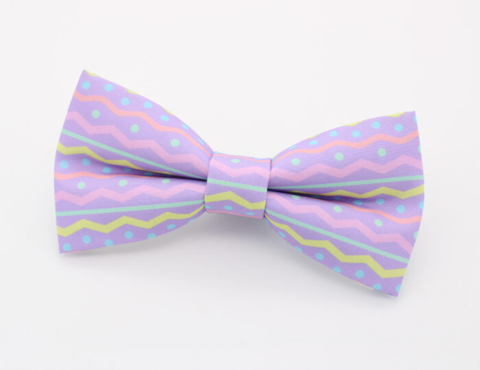Pastel Zigzag Polka Dot Bowtie - Image 3
