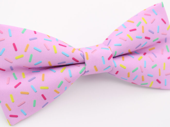 Pink Sprinkle Patterned Bowtie - Image 4
