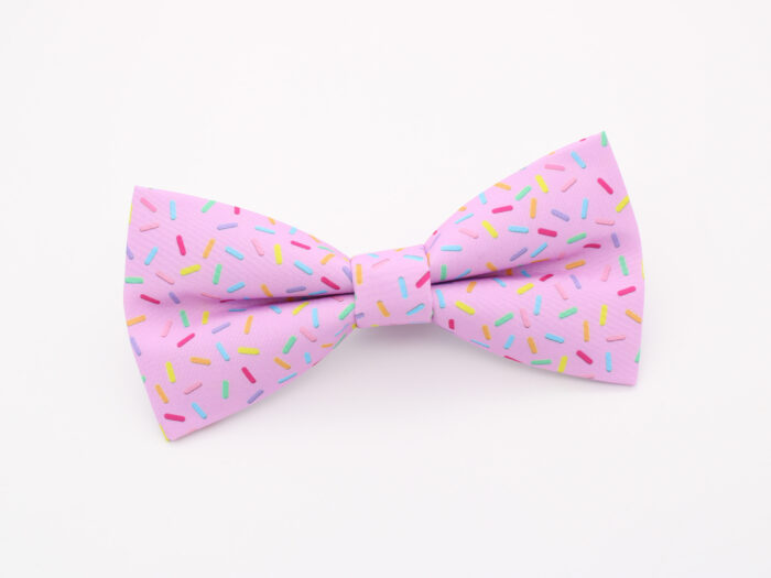 Pink Sprinkle Patterned Bowtie - Image 2