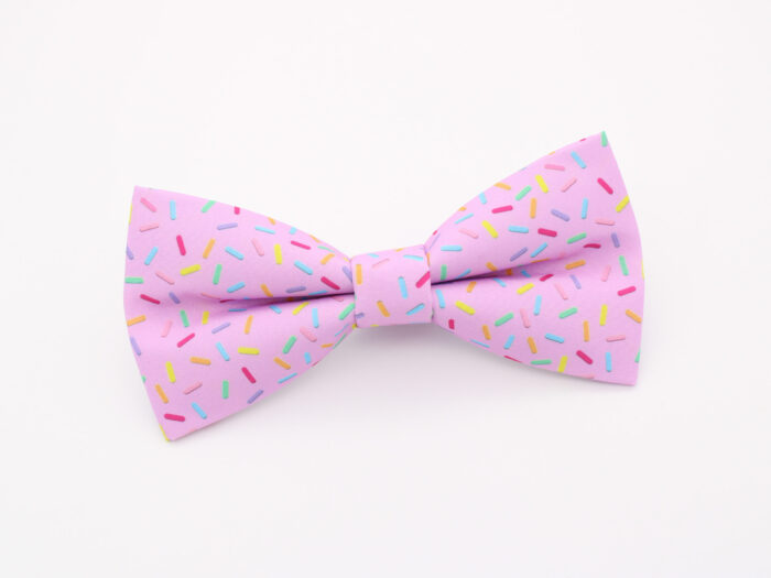 Pink Sprinkle Patterned Bowtie - Image 2