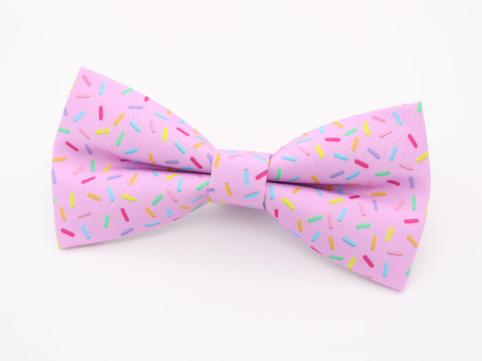 Pink Sprinkle Patterned Bowtie - Image 3