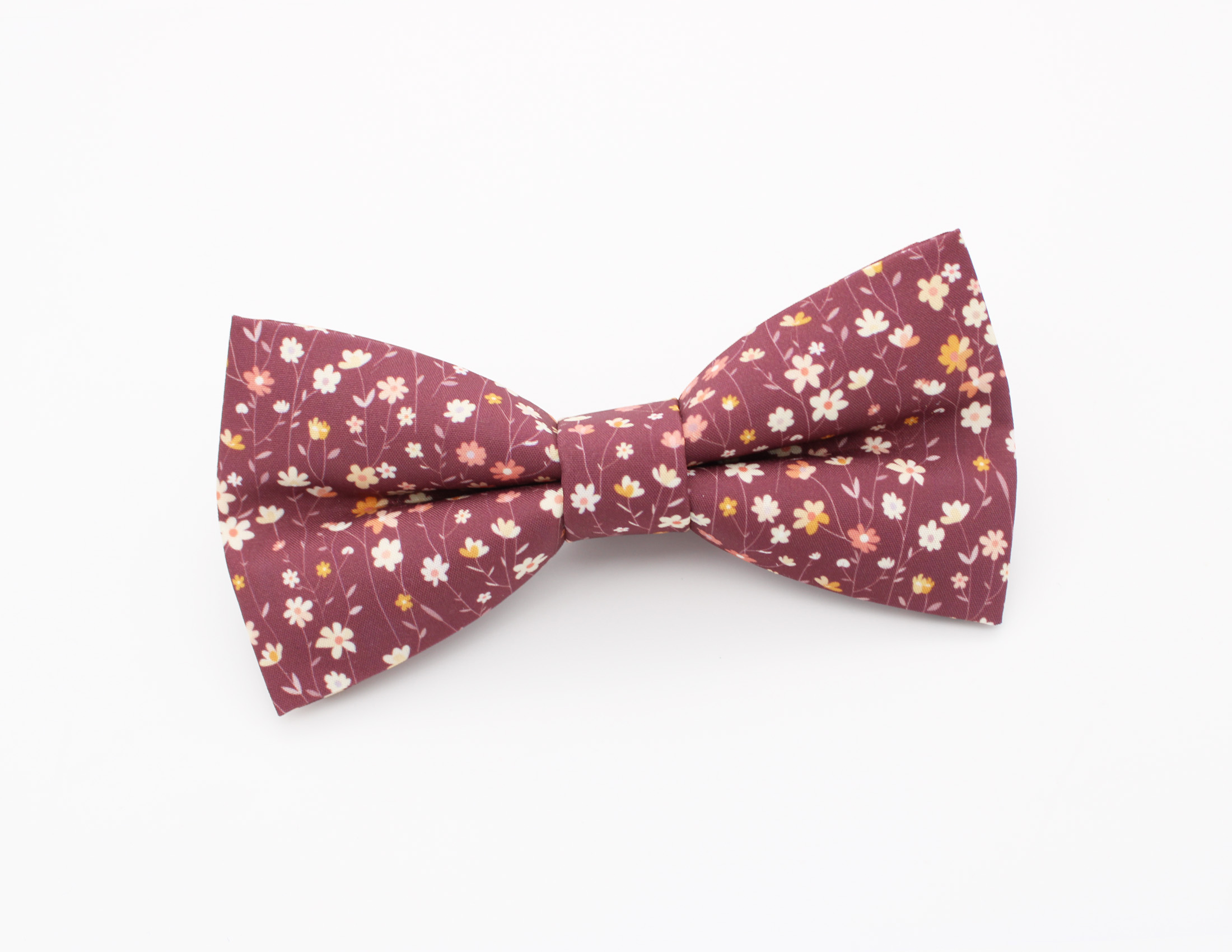 Dusty Plum Wildflower Print Bowtie Set - Image 2