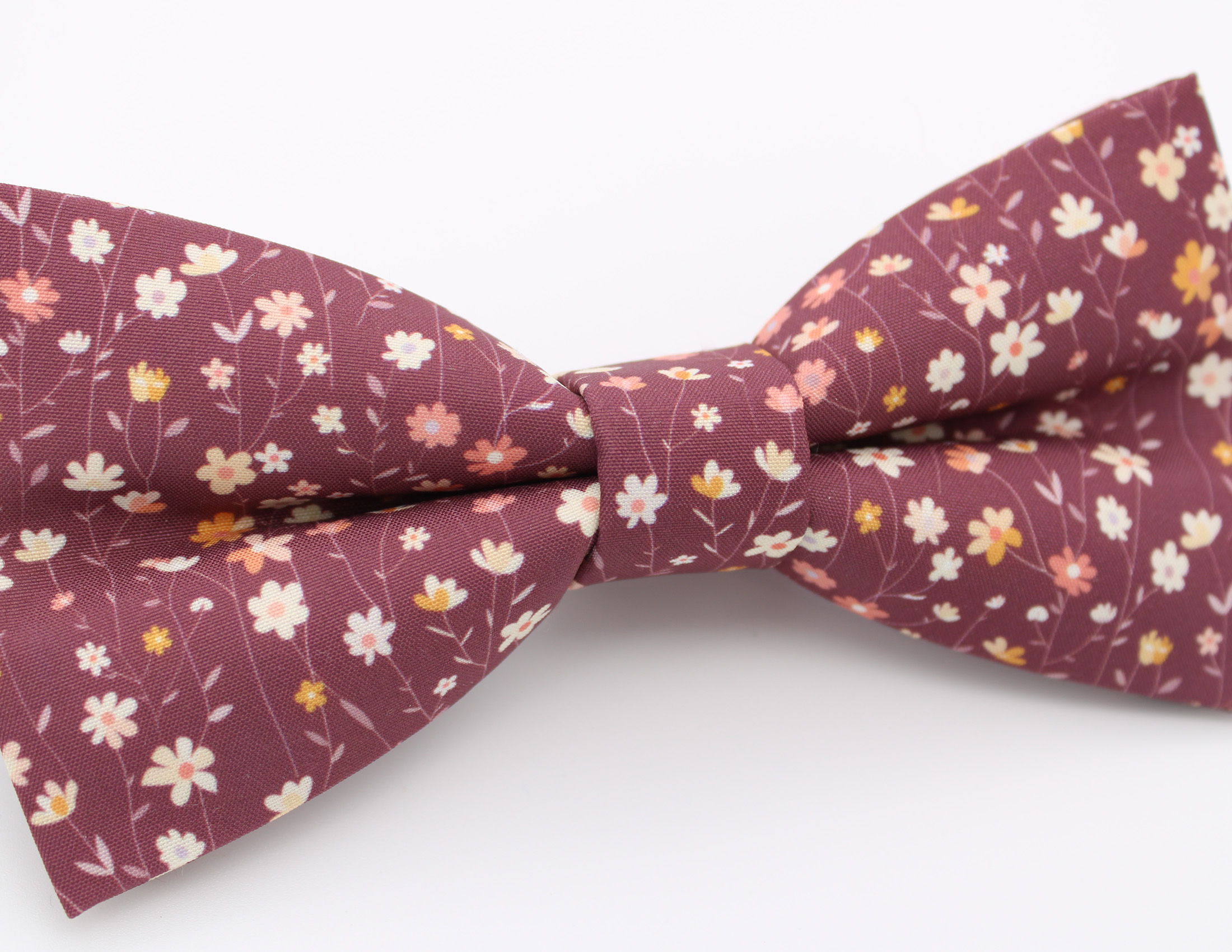 Dusty Plum Wildflower Print Bowtie Set - Image 10