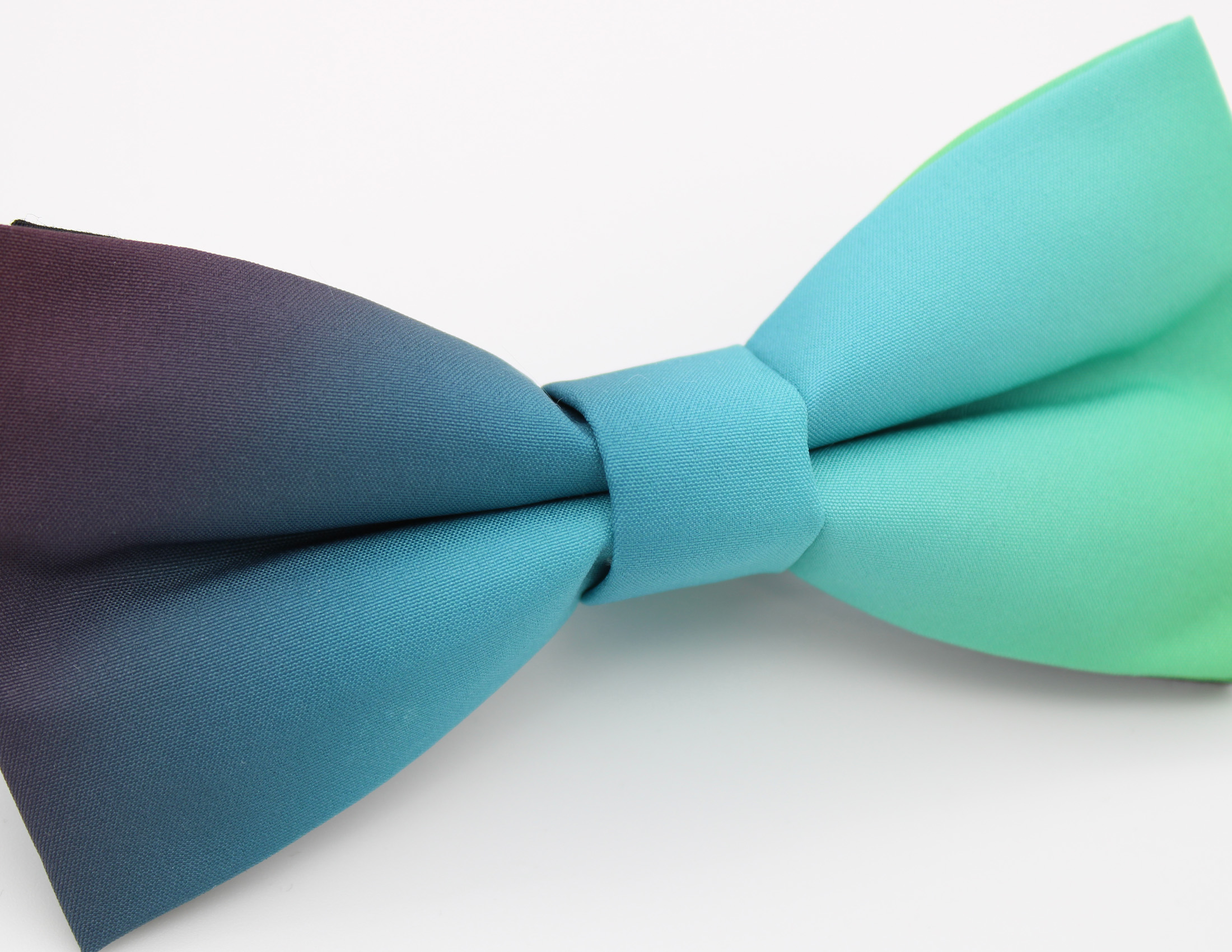 Aqua Ombre Bowtie & Faux Pocket Square - Image 5