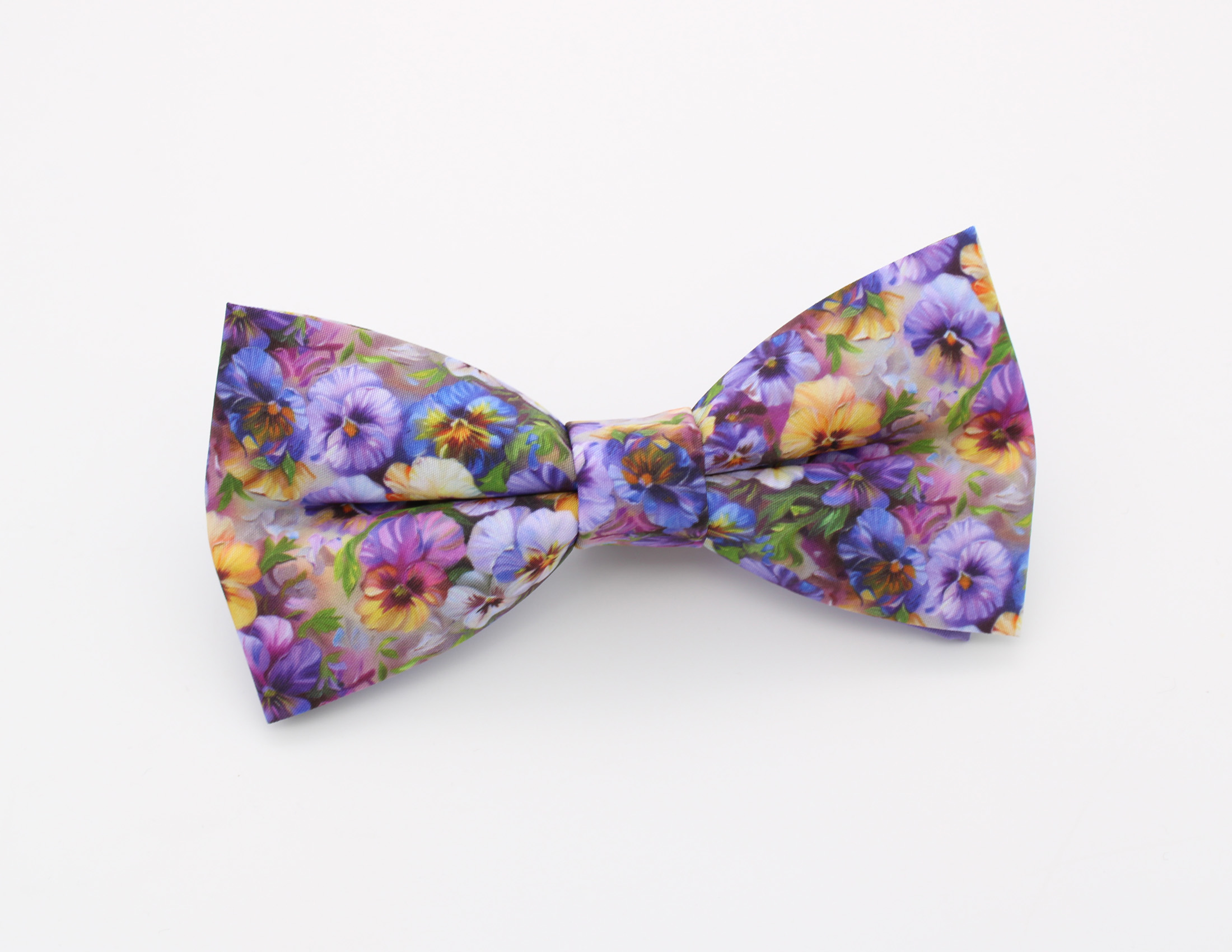 Pansy Garden Bowtie & Faux Pocket Square - Image 2