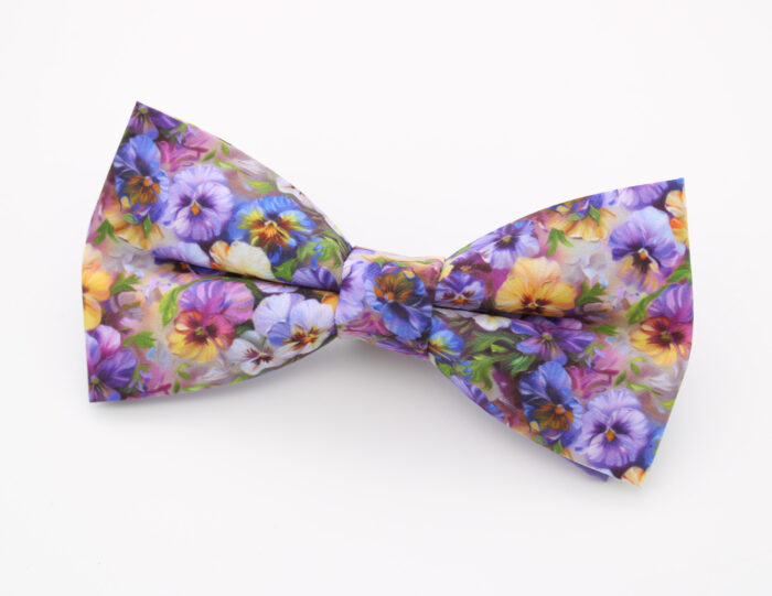 Pansy Garden Bowtie & Faux Pocket Square - Image 6