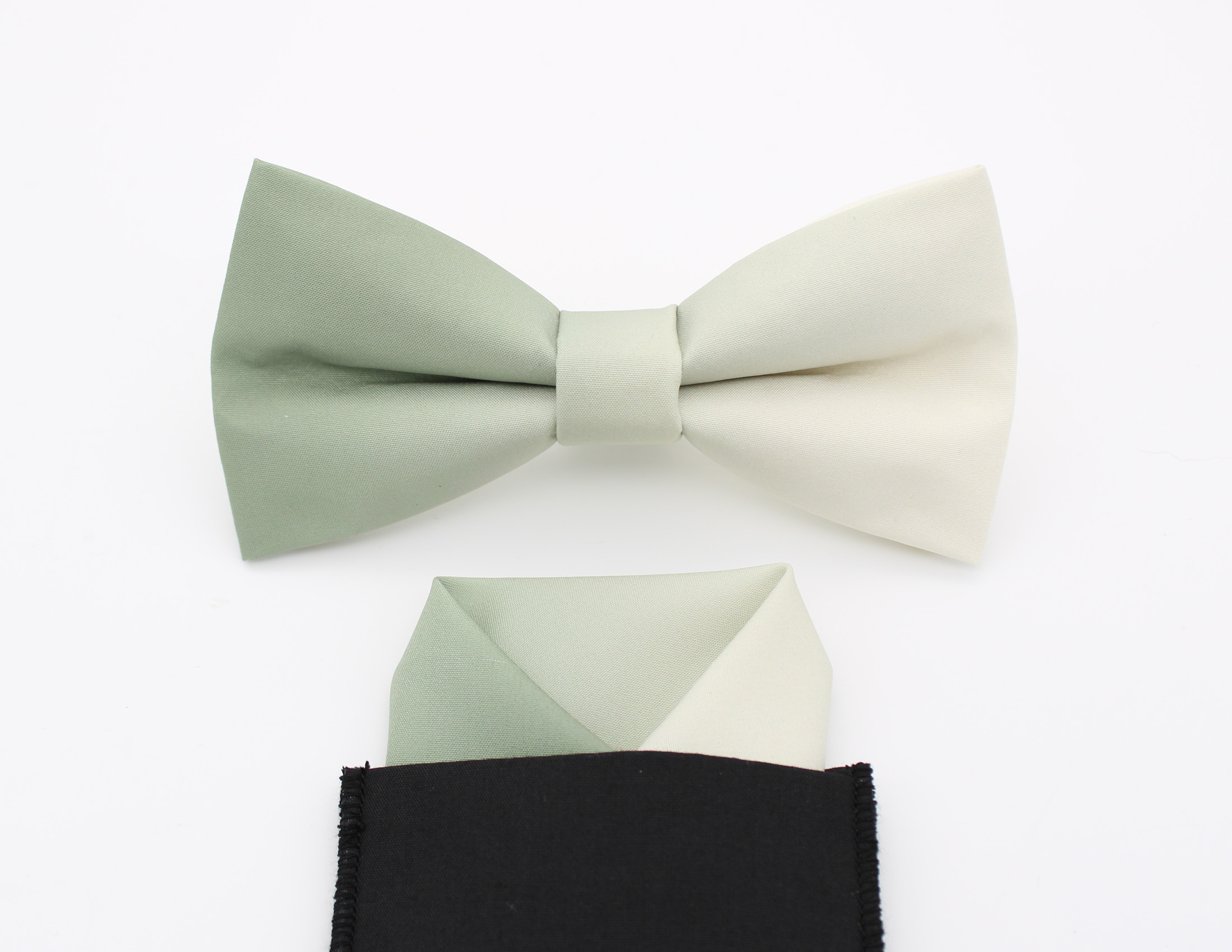 Sage & Ivory Ombre Bowtie Set - Image 5