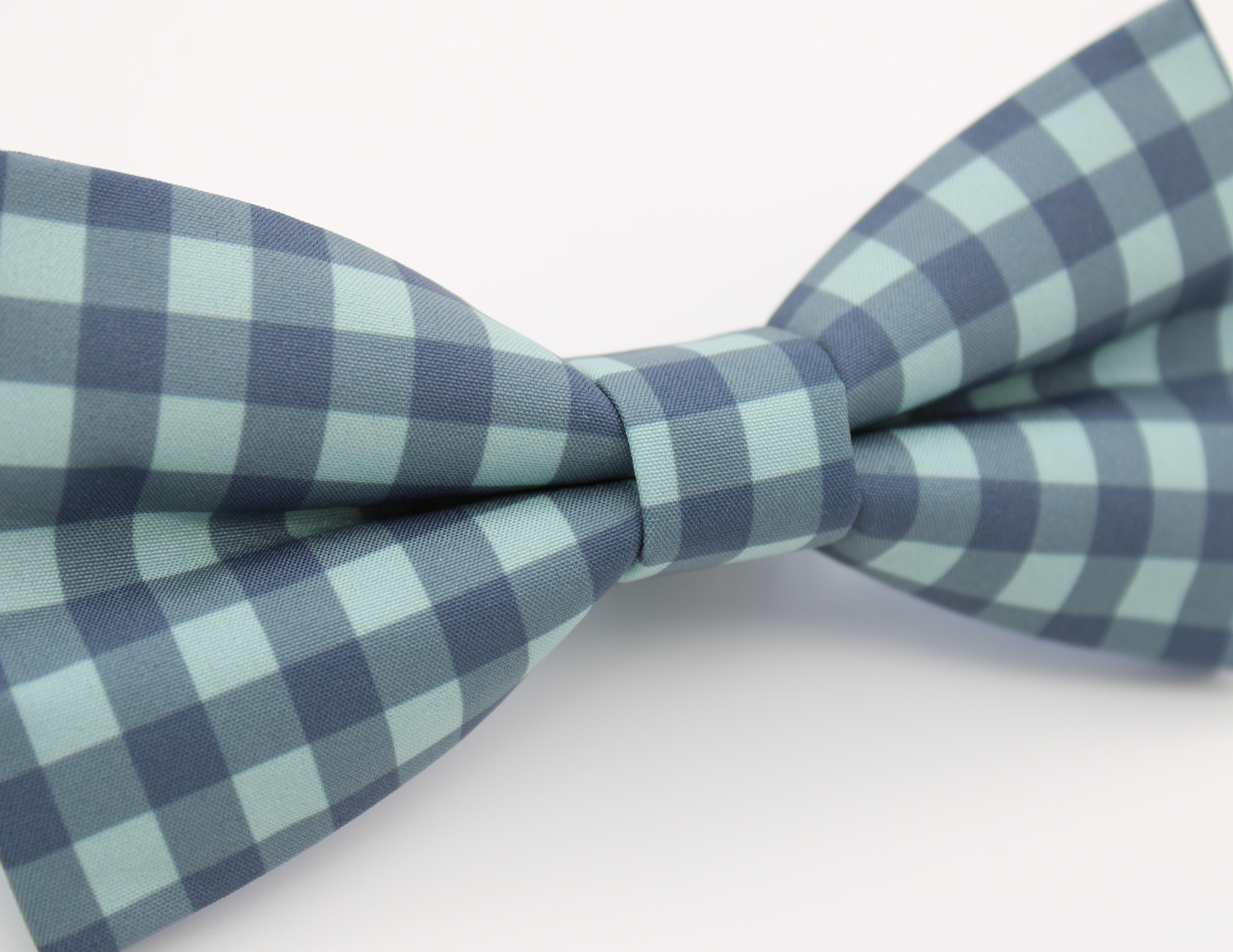 Blue Gingham Bowtie & Faux Pocket Square - Image 5