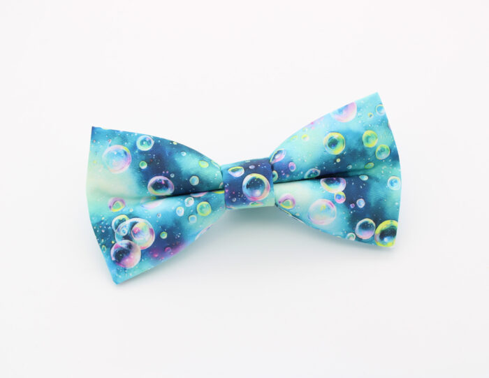 Bubble Print Bowtie & Faux Pocket Square - Image 2