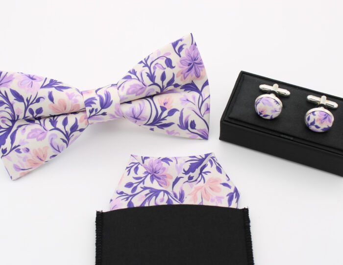 Lavender Floral Bowtie Set - Image 6