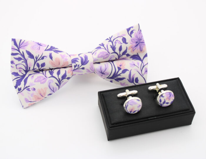 Lavender Floral Bowtie Set - Image 4