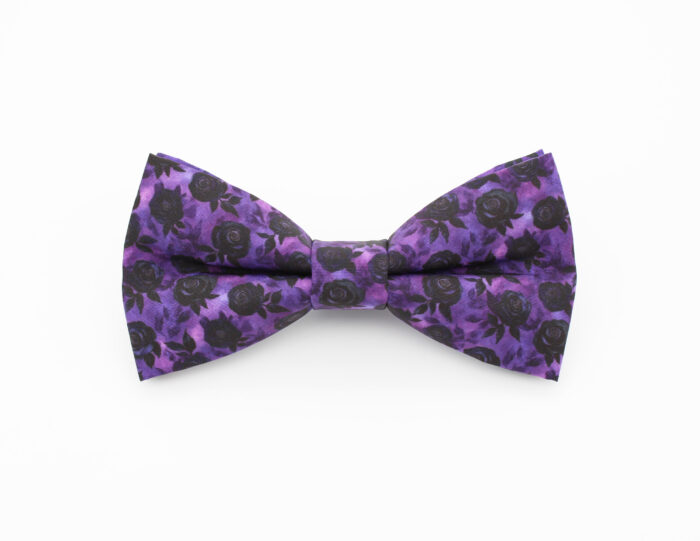 Purple Gothic Rose Bowtie