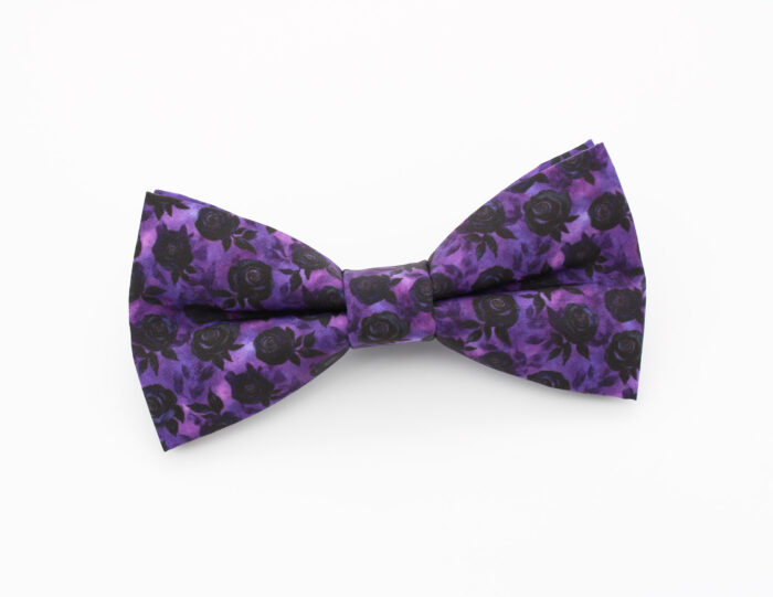 Purple Gothic Rose Bowtie - Image 2