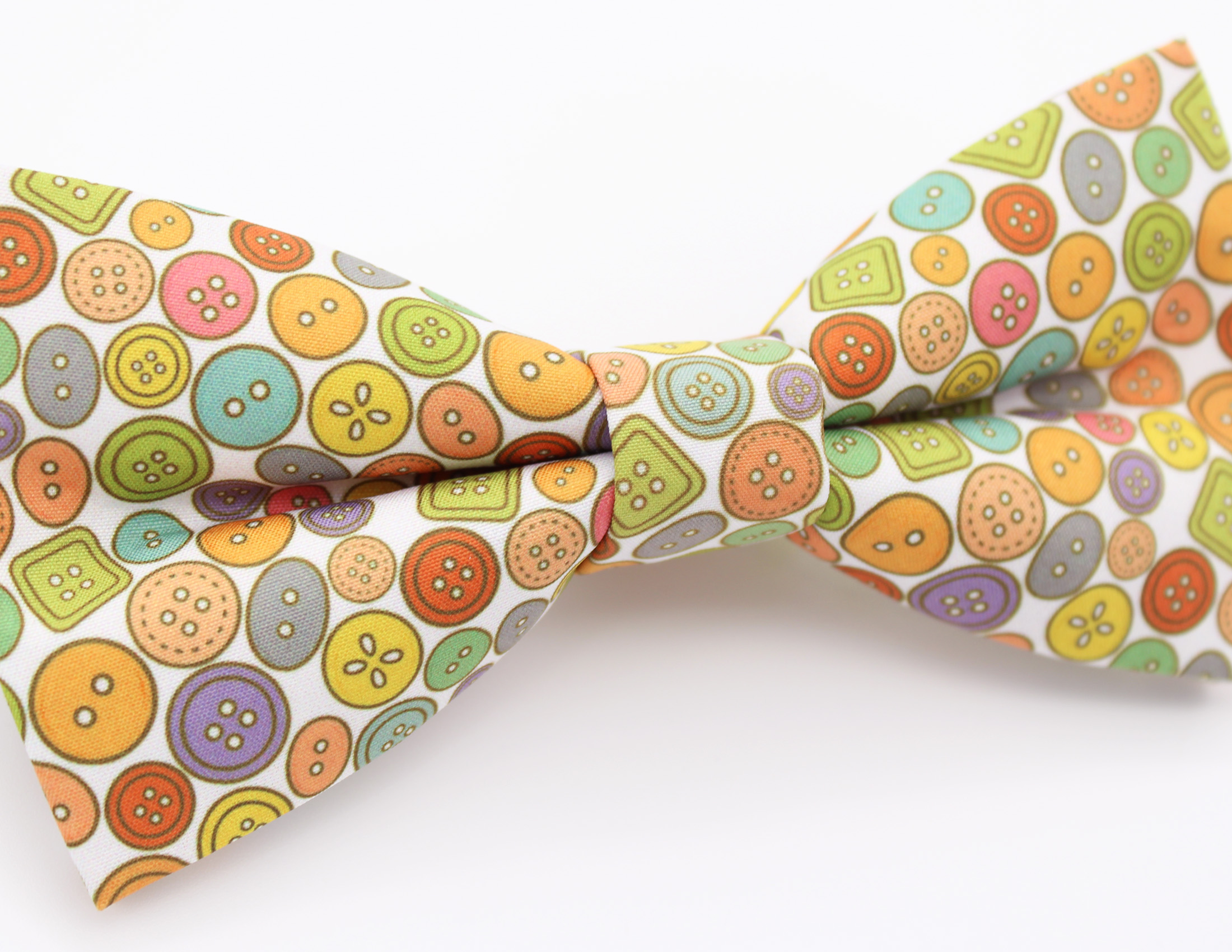 Colorful Button Print Bowtie & Faux Pocket Square - Image 7