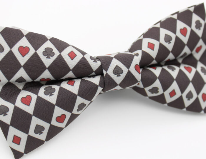 Grey Playing Card Suit Bowtie - Image 7