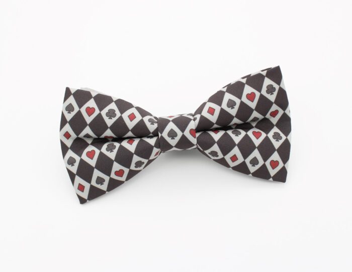 Grey Playing Card Suit Bowtie - Image 2