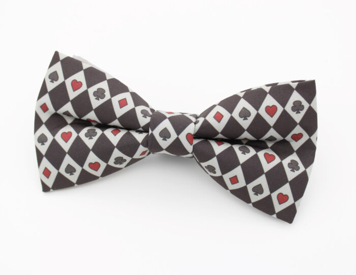 Grey Playing Card Suit Bowtie - Image 6