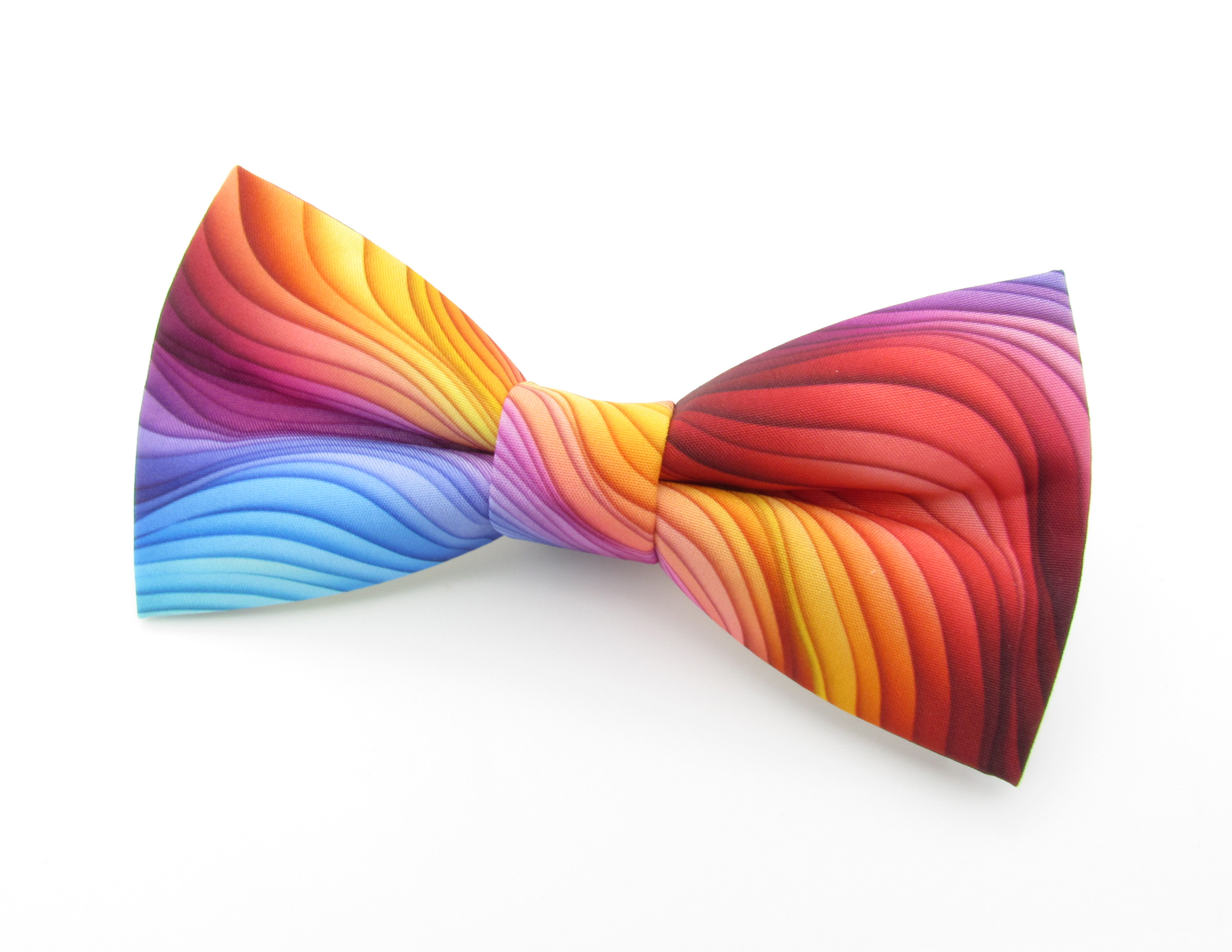 Rainbow Wave Bowtie & Faux Pocket Square - Image 6