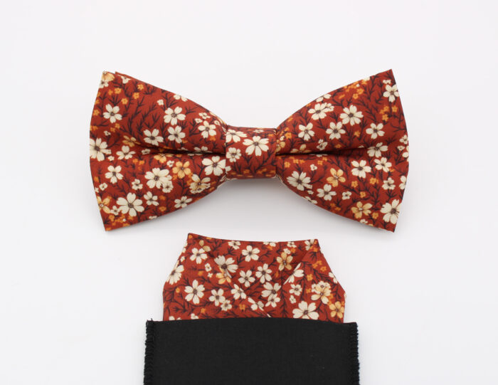 Rust Floral Bowtie - Image 3